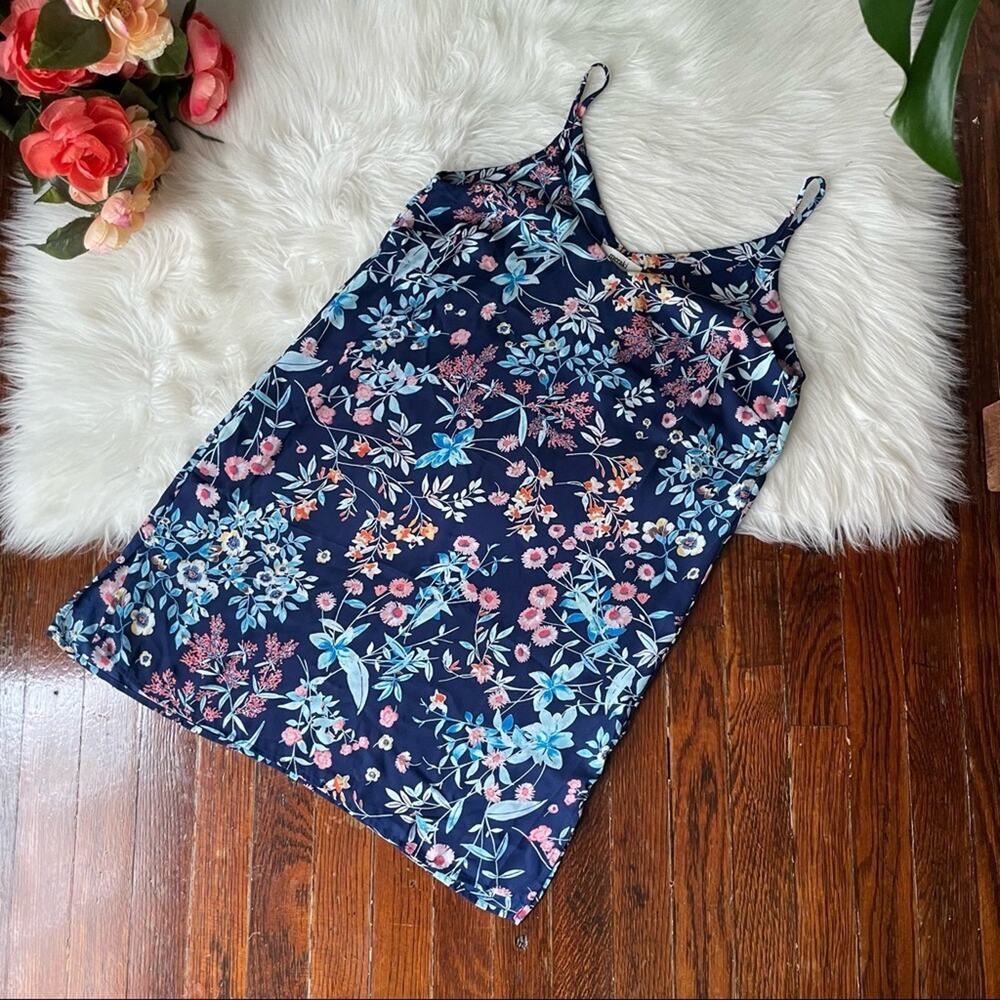 Floral Mini Dress by Meraki Size Medium Navy Pink